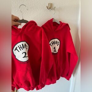 Universal Studios Thing 2 and Thing 1 Hoodie Bundle
